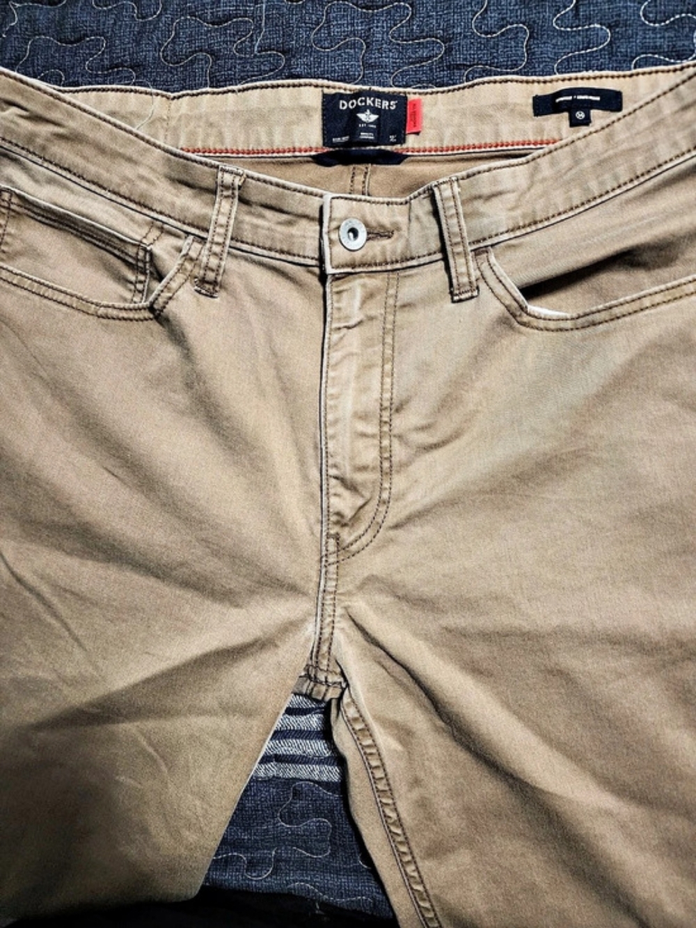 Dockers Straight Fit Khaki Pants Men's Brown Waist 34